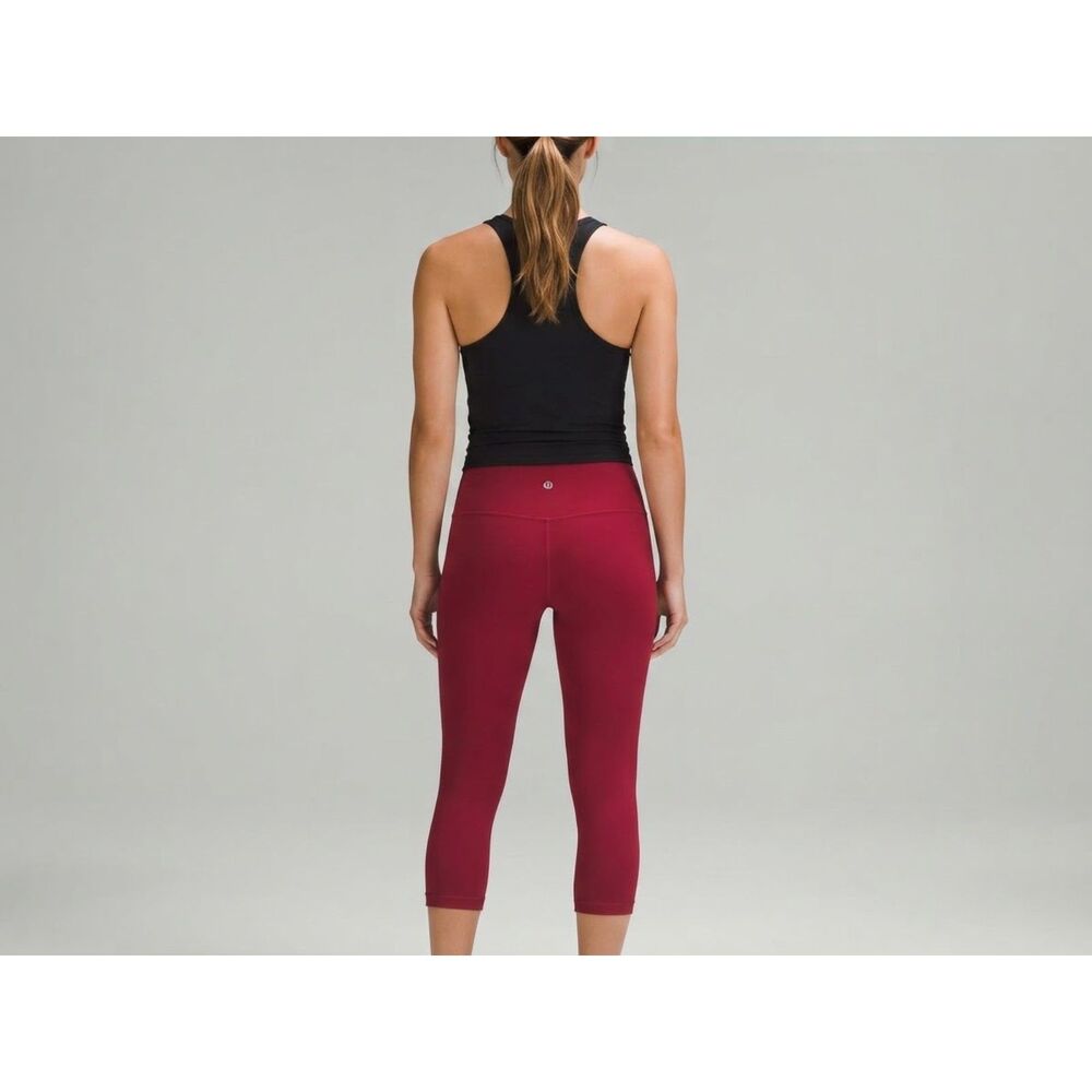 Lululemon Red Leggings Size 8 Yoga Gym Activewear Athletic Tights